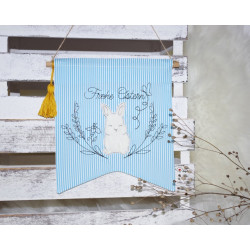 Stickdatei Wimpel wenden "Frohe Ostern"